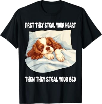 Cavalier King Charles Spaniel Sleeping Pajamas Nightgown T-Shirt