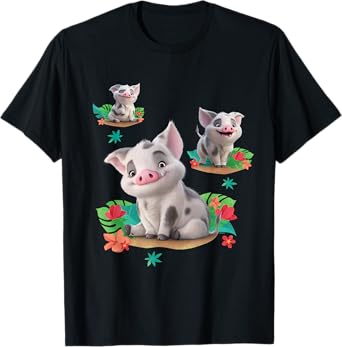 Disney Moana 2 Pua the Pig Cute Character Poses T-Shirt