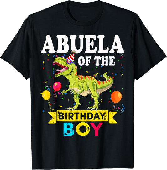 Abuela Of The Birthday Boy Dinosaur T-Rex Matching Family T-Shirt