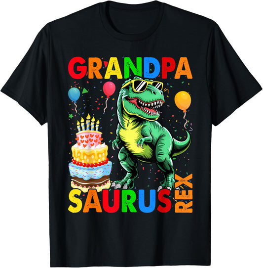 Grandpa Dinosaur Family Matching Dino Birthday Girls Party T-Shirt
