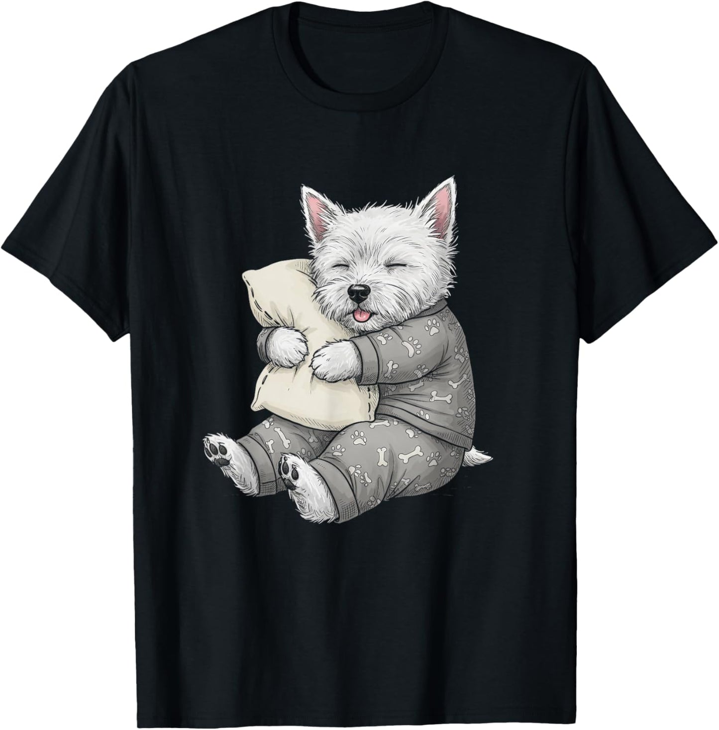 Funny Sleepy West Highland White Terrier Pajama Westie T-Shirt