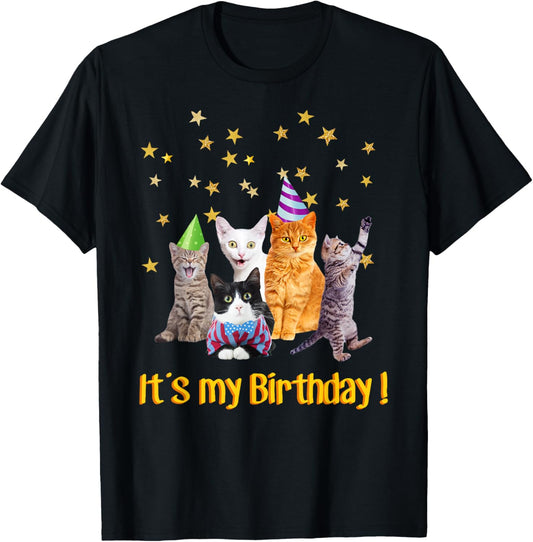 Its my Birthday cute cats Meow T-shirt T-Shirt