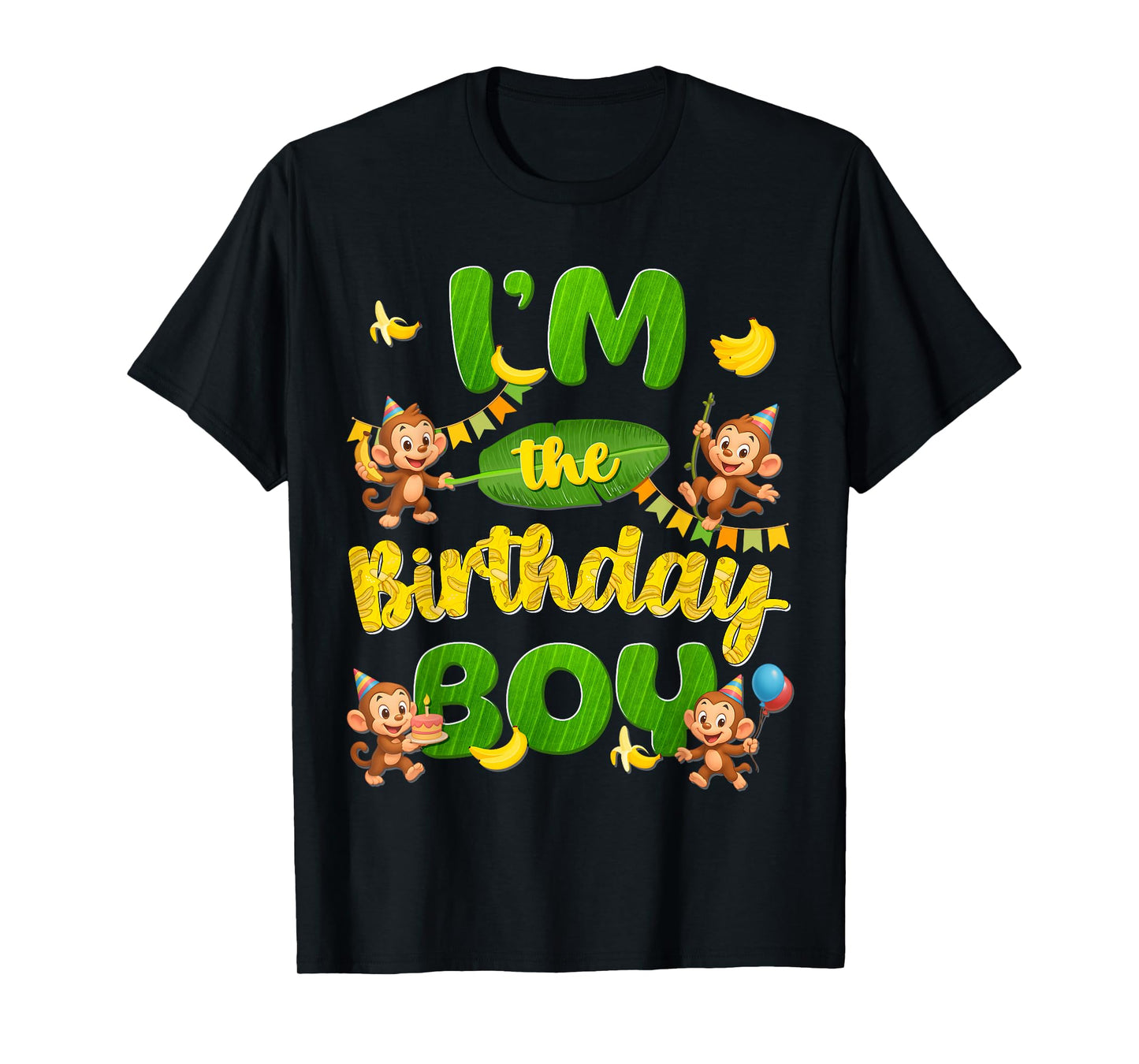 Im The Birthday Boy Monkey Group Family Matching Party T-Shirt