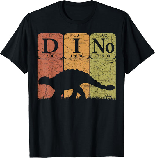 Dinosaur Periodic Table Elements Ankylosaurus Paleontologist T-Shirt