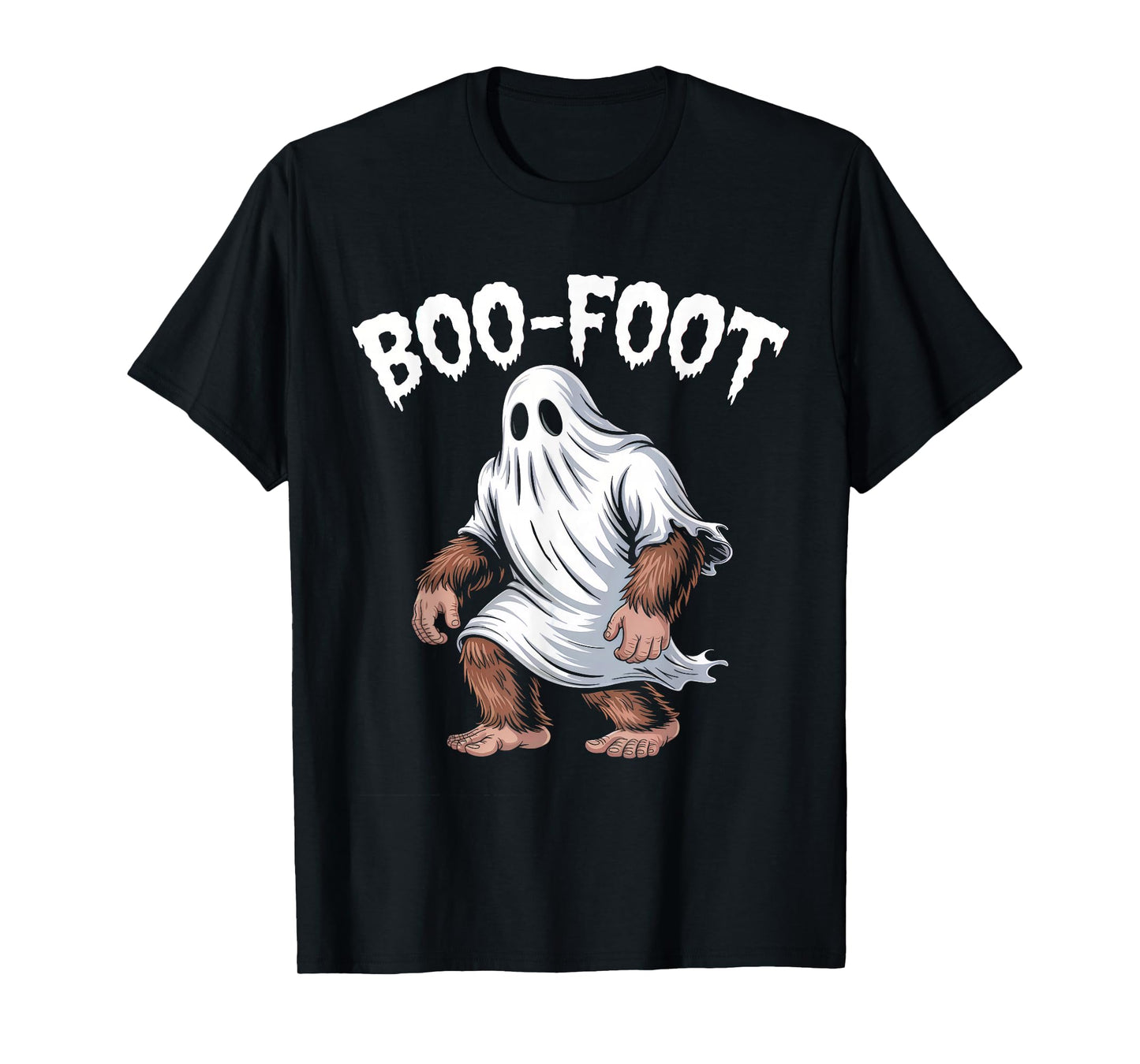 Boo Foot Funny Bigfoot Ghost Halloween Pun T-Shirt