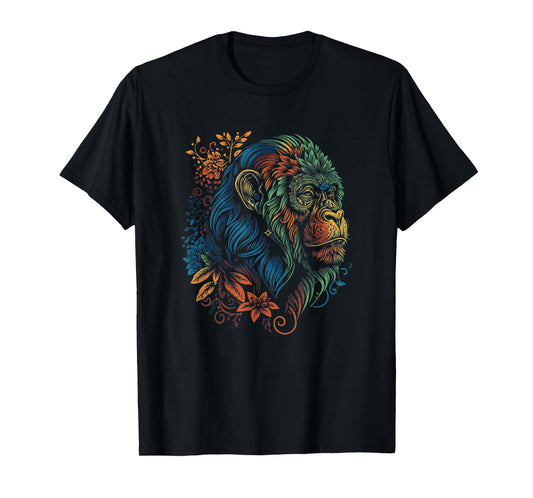 Artistic Abstract Howler Monkey Art Ape Lover Monkey T-Shirt