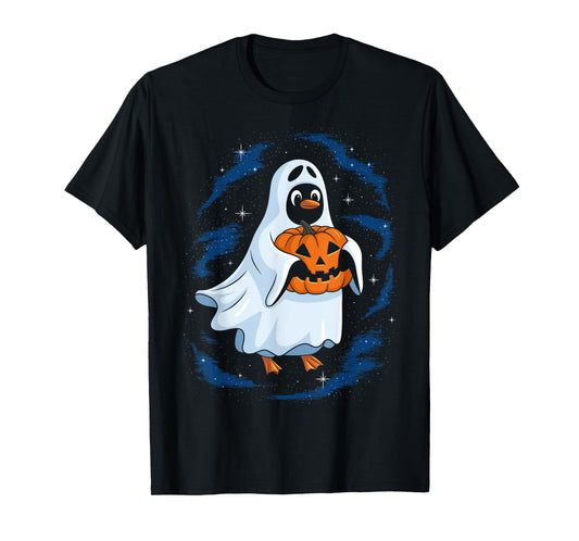Funny Ghost Penguin Lovers Spooky Halloween Costume T-Shirt