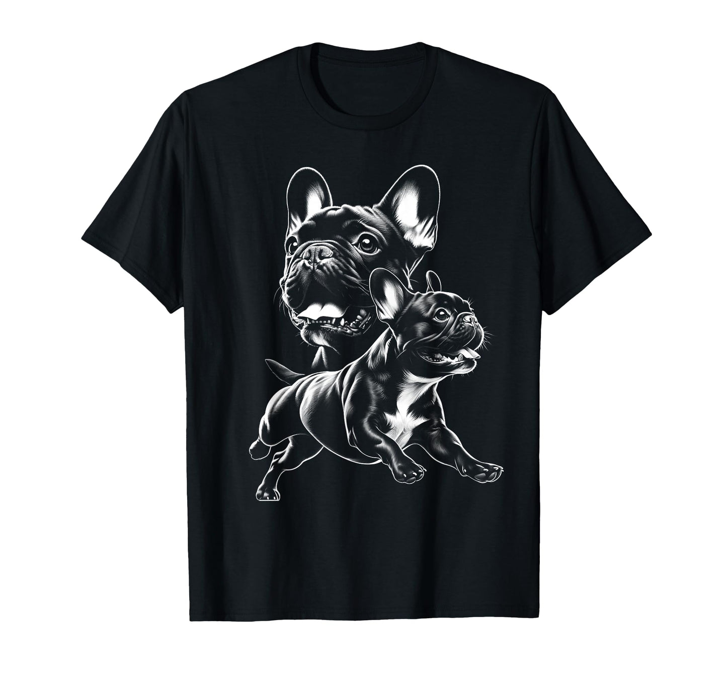 Cute French Bulldog in Cool Drawing Style T-Shirt