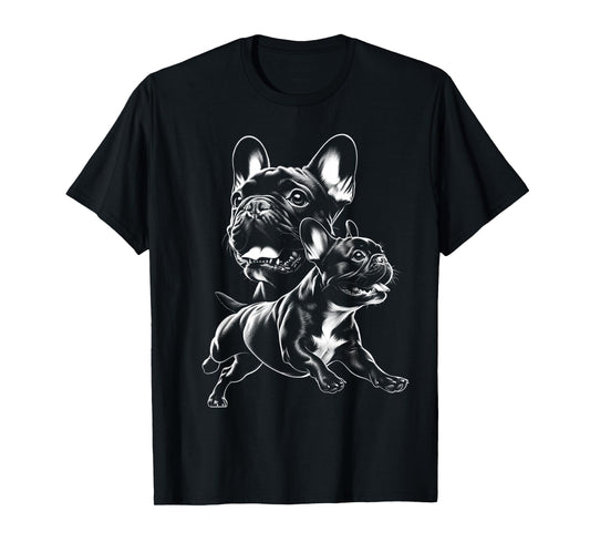 Cute French Bulldog in Cool Drawing Style T-Shirt