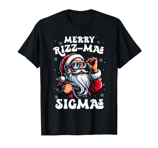Merry Rizz Mas Sigmas Funny Gen Alpha X-Mas Santa Christmas T-Shirt