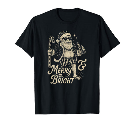 Cool Vintage Santa Clause Party Design T-Shirt