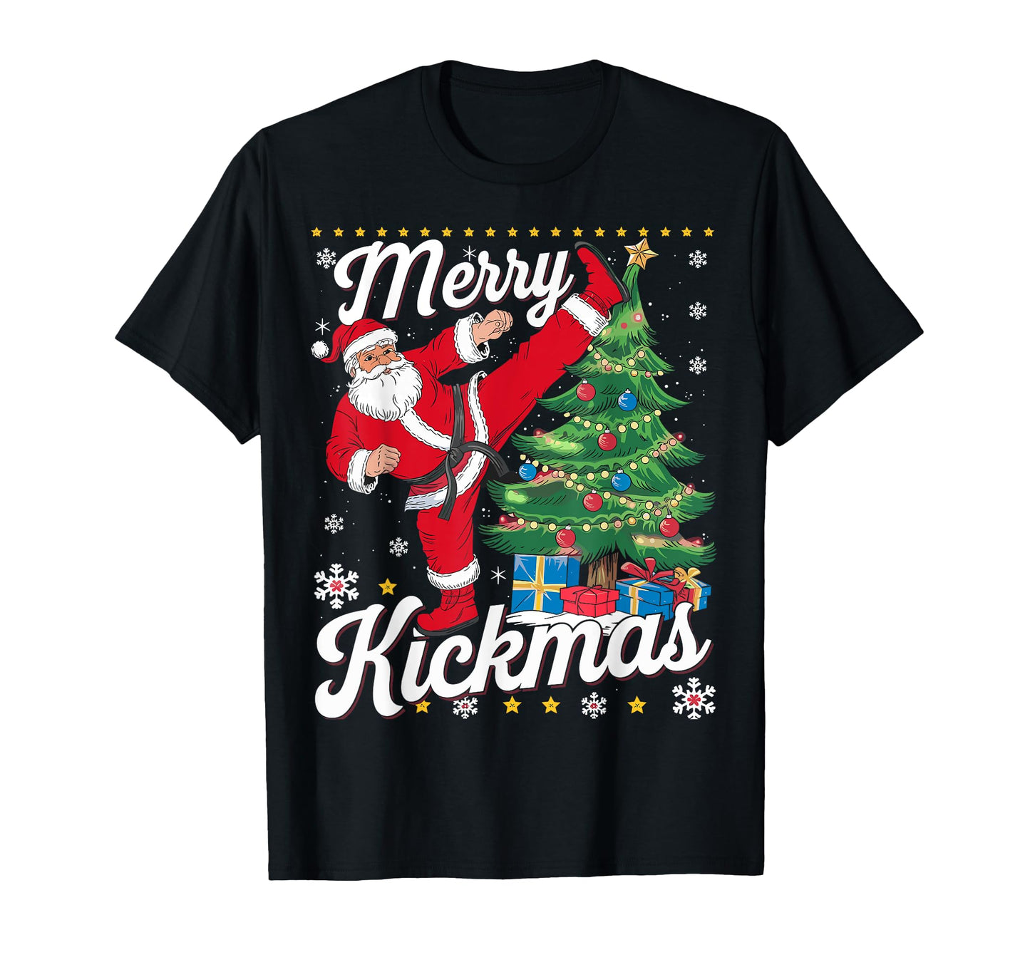 Merry Kickmas Xmas Santa Taekwondo Christmas Judo T-Shirt