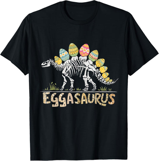 Eggasaurus Stegosaurus Dinosaur Festive Easter Fun T-Shirt