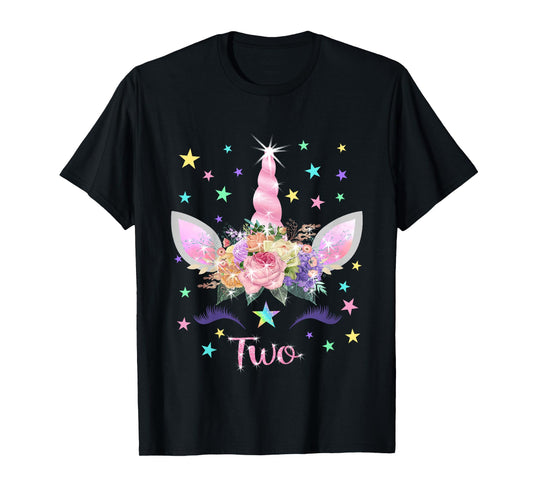 Kids 2nd Birthday Unicorn Shirt (Two Years Old) 2 Year Old Gift
