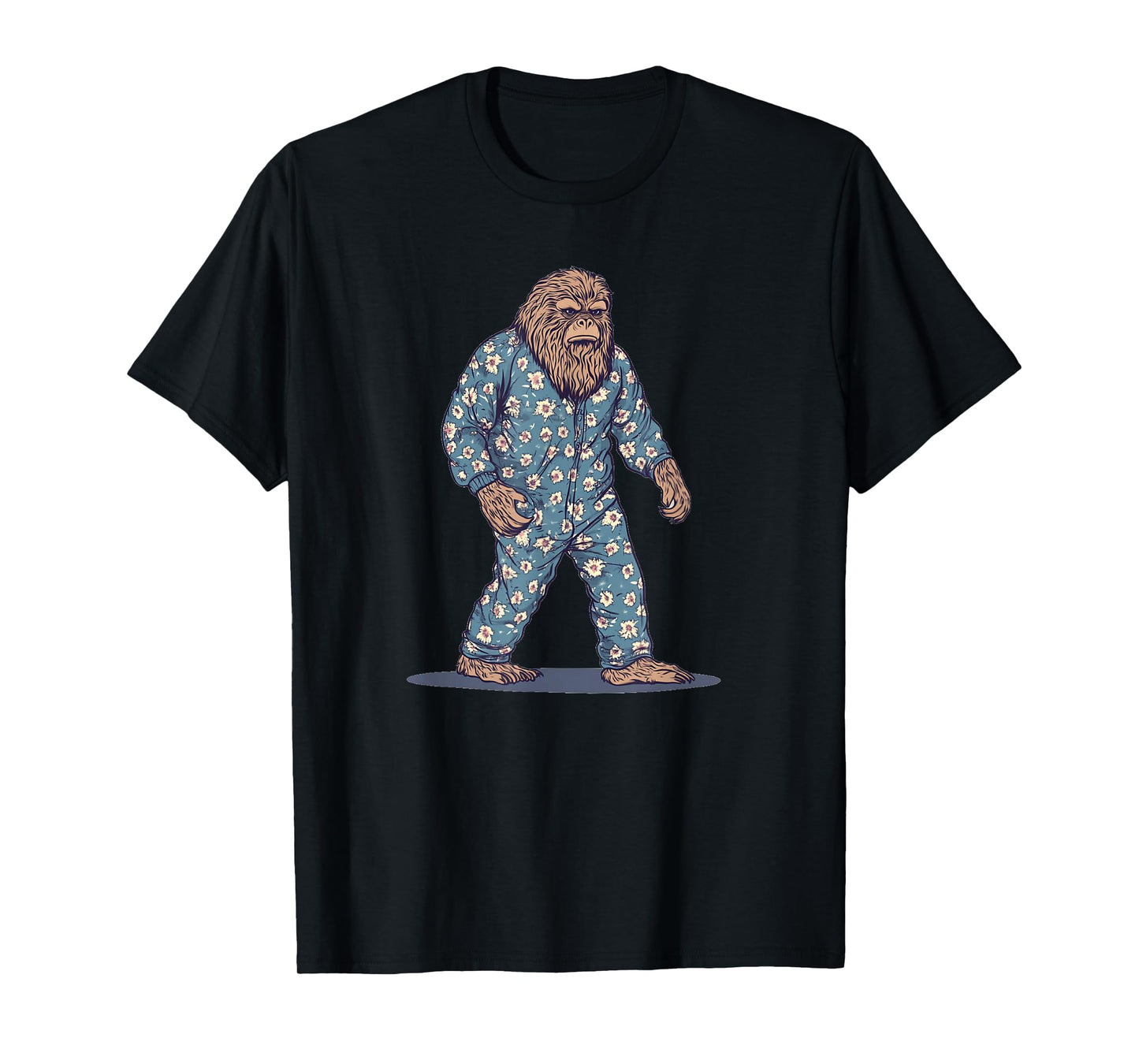 Funny Sleepy Bigfoot in Sleepwear Costume for Boys and Girls T-Shirt