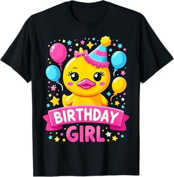 Duck Lover Birthday Girl Rubber Duck T-Shirt