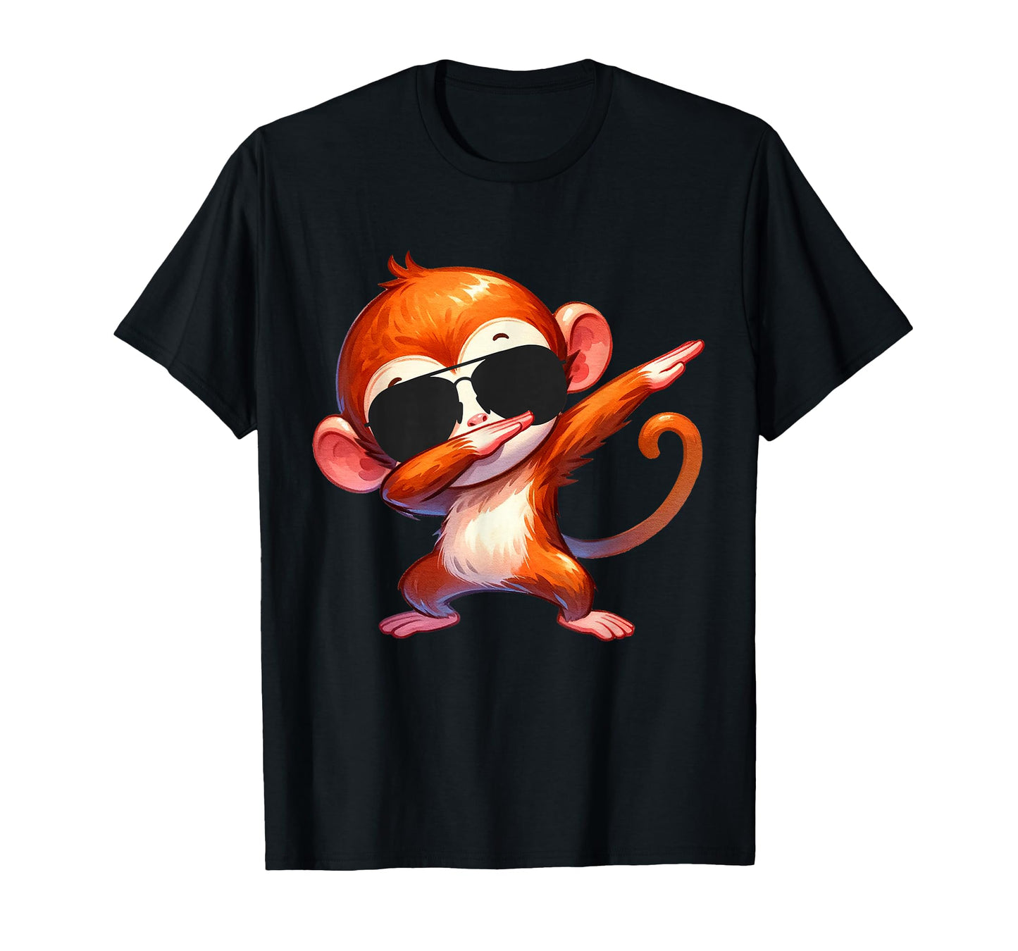 Cool Dab Monkey With Sunglasses Cartoon Humor T-Shirt