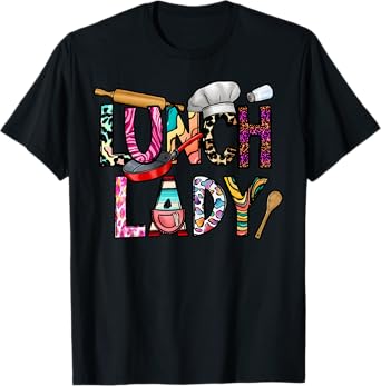 Lunch Lady Cafeteria Worker Lunch Squad School Nutrition T-Shirt