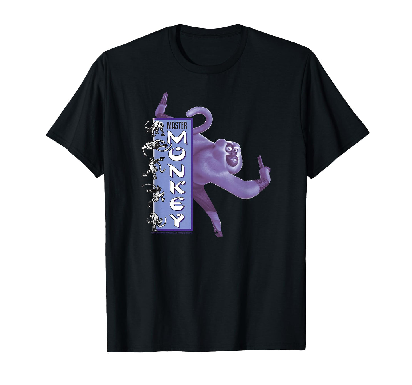 Kung Fu Panda Master Monkey Action Pose Banner T-Shirt
