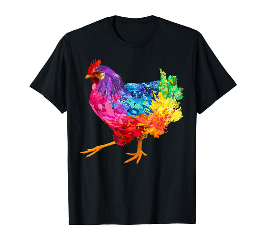 Chicken Lover Gifts Chicken Womens Colorful Cool Hen Mens T-Shirt
