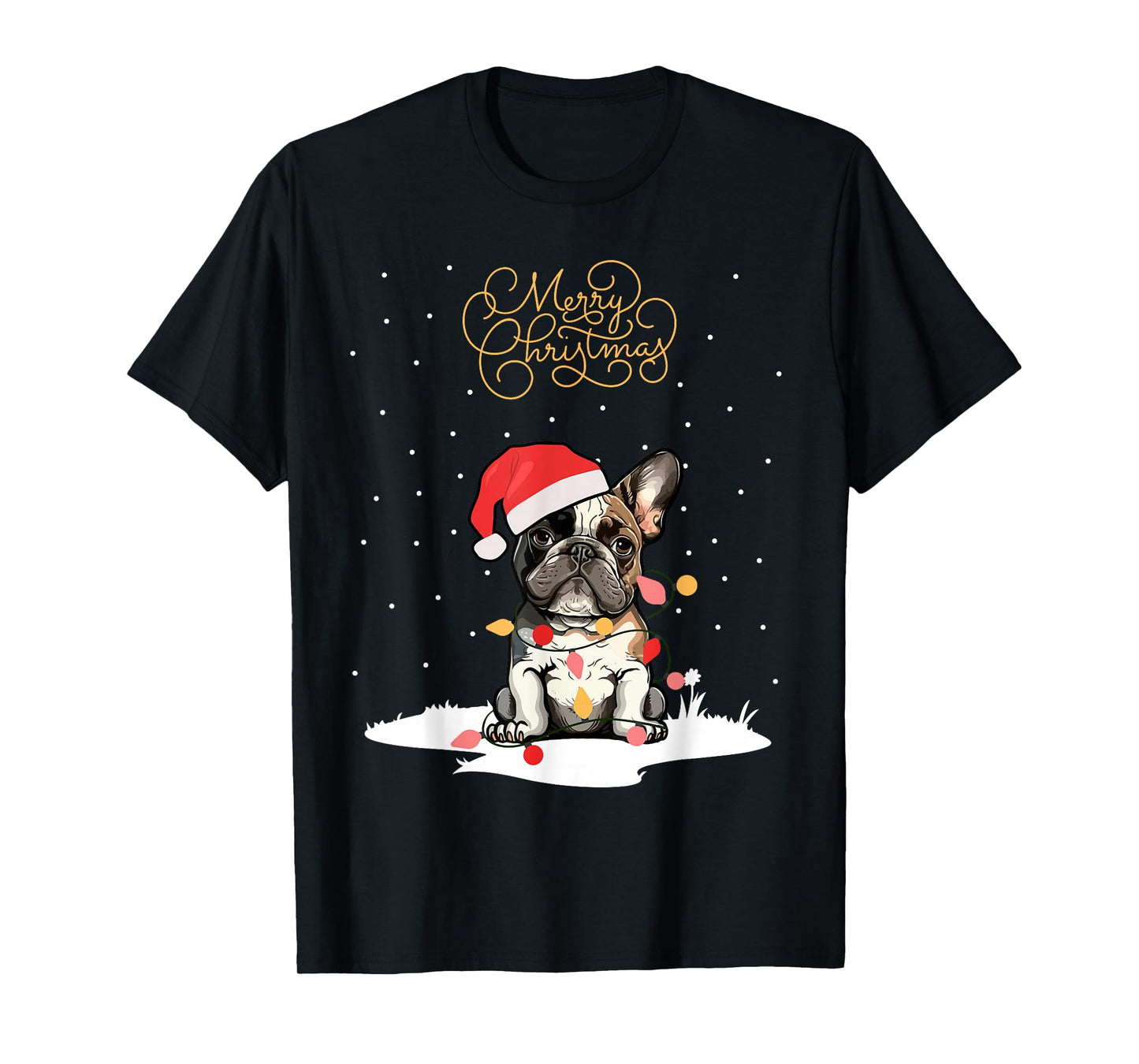 Santa Xmas Frenchie Merry Christmas French Bulldog Puppy T-Shirt