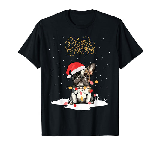 Santa Xmas Frenchie Merry Christmas French Bulldog Puppy T-Shirt