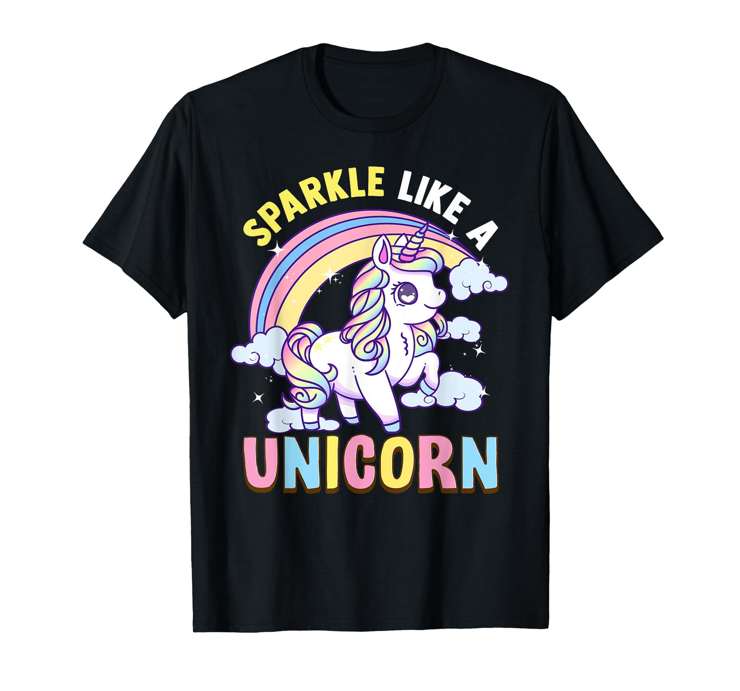 Unicorn Rainbow Kawaii Anime Pastel Sparkle Like A Unicorn T-Shirt