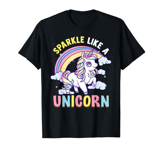 Unicorn Rainbow Kawaii Anime Pastel Sparkle Like A Unicorn T-Shirt