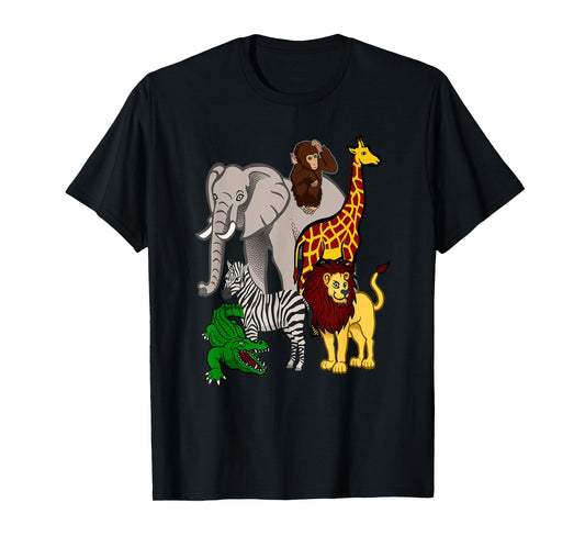 Zoo Animals Shirt Wildlife Birthday Party A Day At The Zoo T-Shirt