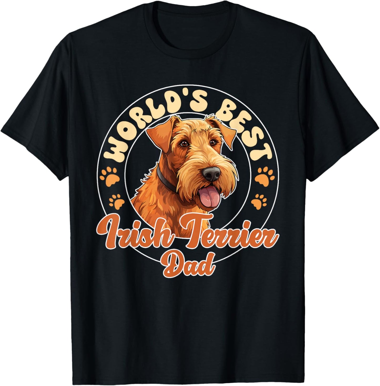 Irish Terrier Dog World's Best Irish Terrier Dad T-Shirt