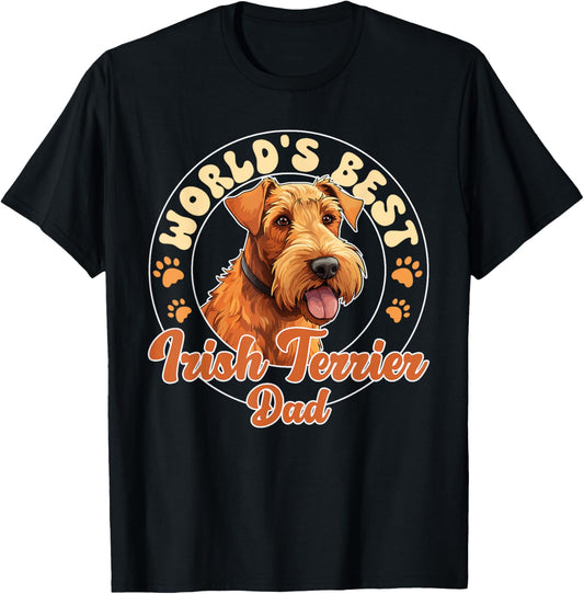 Irish Terrier Dog World's Best Irish Terrier Dad T-Shirt