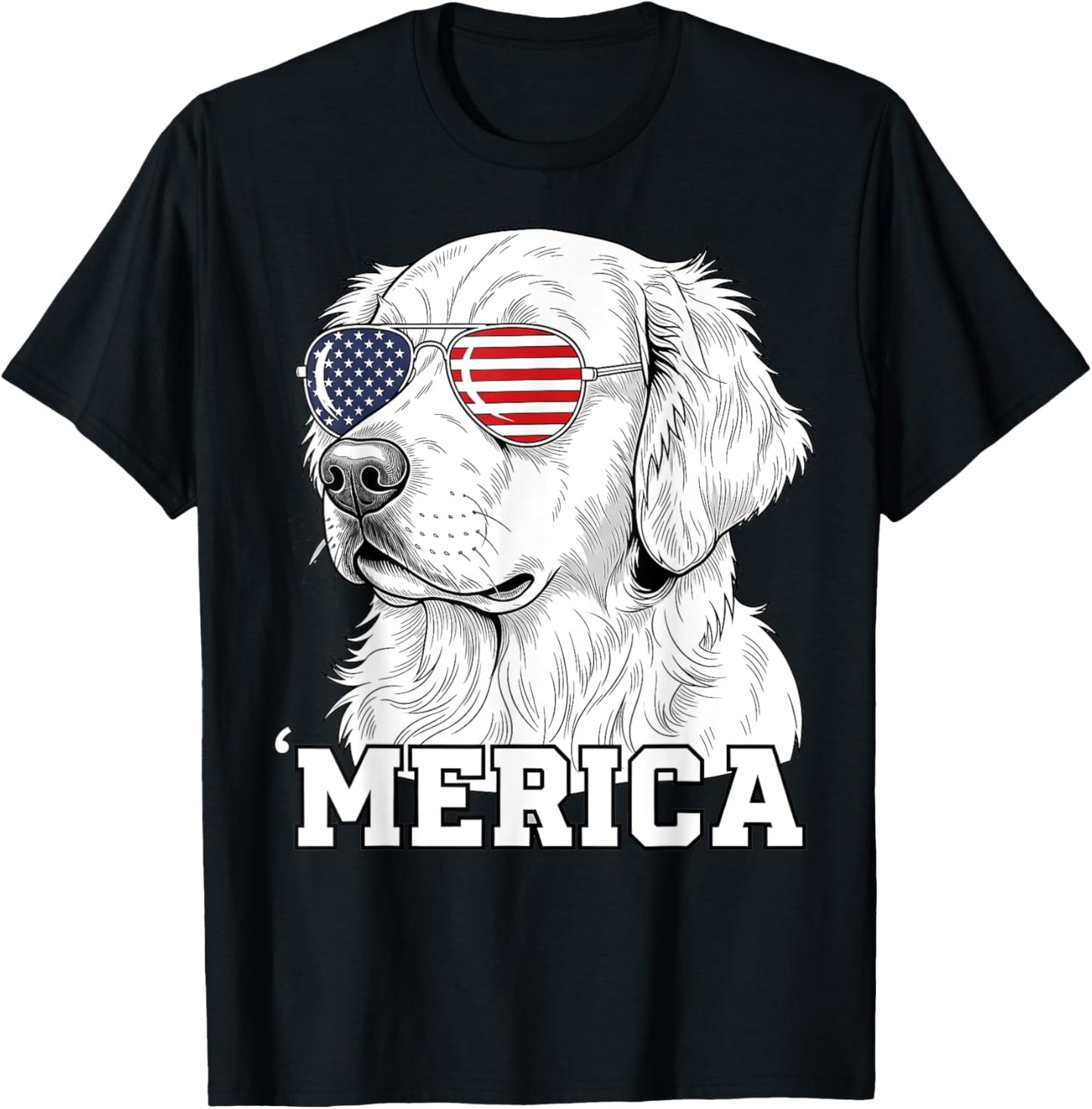 Patriotic Labrador Retriever Dog Merica US Flag 4Th Of July T-Shirt