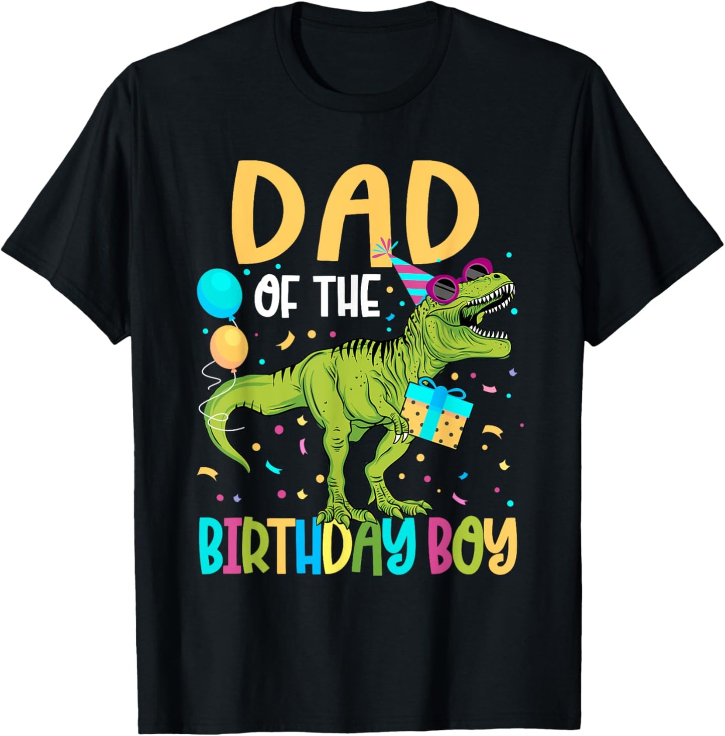 Dad Of The Birthday Boy Family Matching Dinosaur Squad T-Shirt