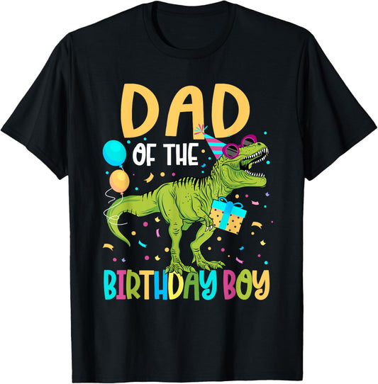Dad Of The Birthday Boy Family Matching Dinosaur Squad T-Shirt