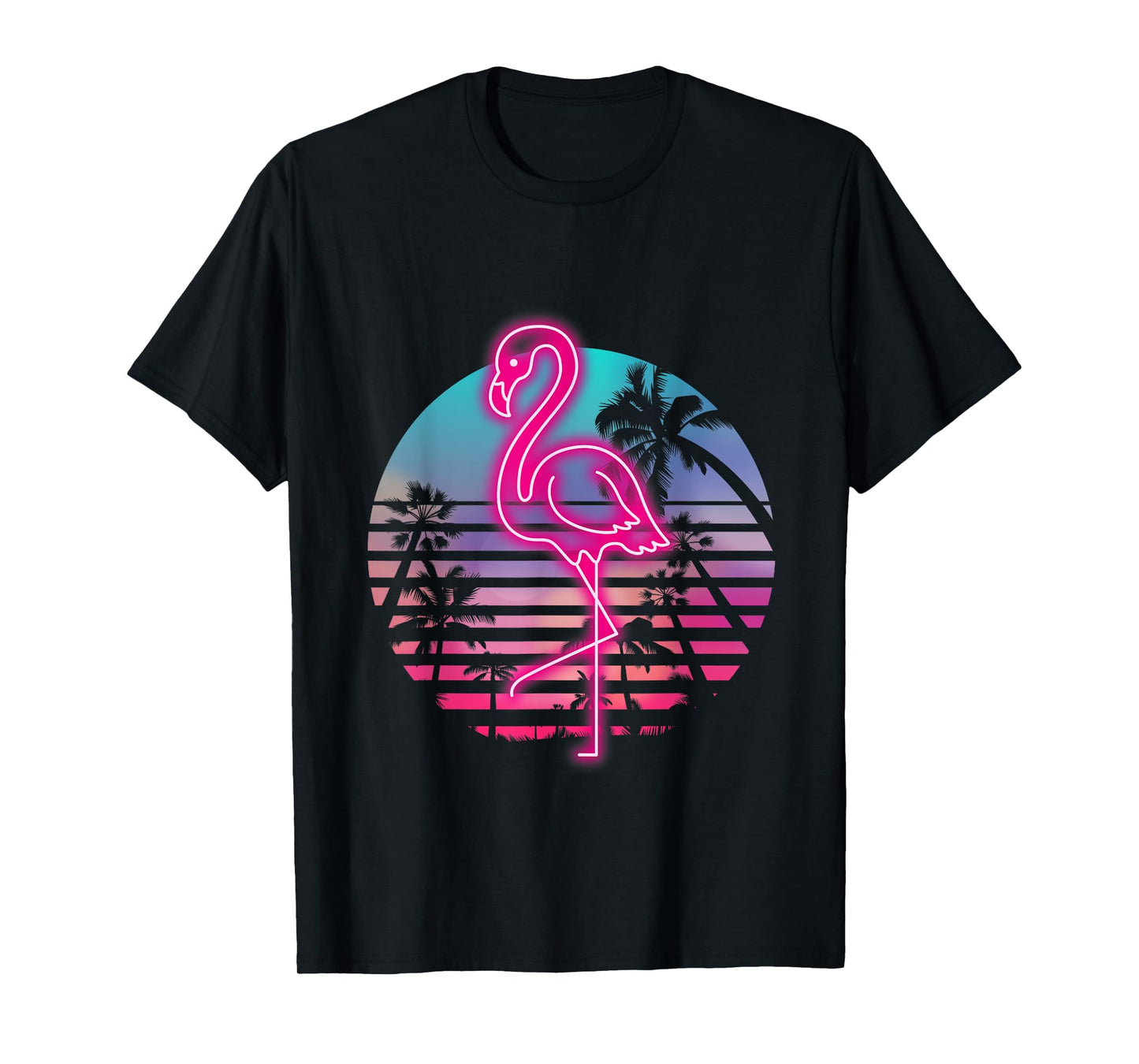 Zoo Animal Tropic Summer Sunrise Gift Flamingo T-Shirt