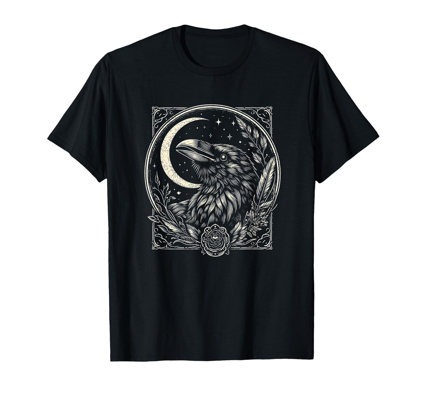 Raven Face Art Crow Design For Women And Men T-Shirt