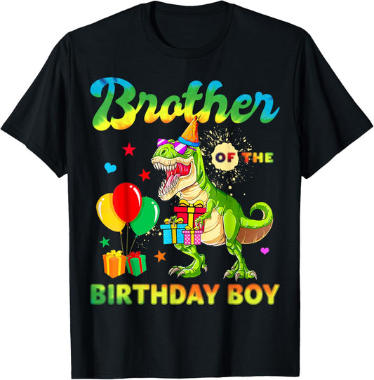 Brother of the Birthday Boy Matching Family Dinosaur Gift T-Shirt