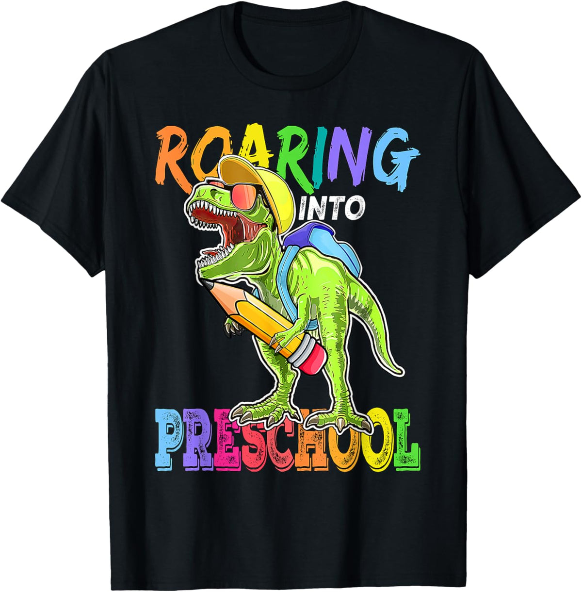 Roaring Preschool Dinosaur T Rex Back To School Boy T-Shirt