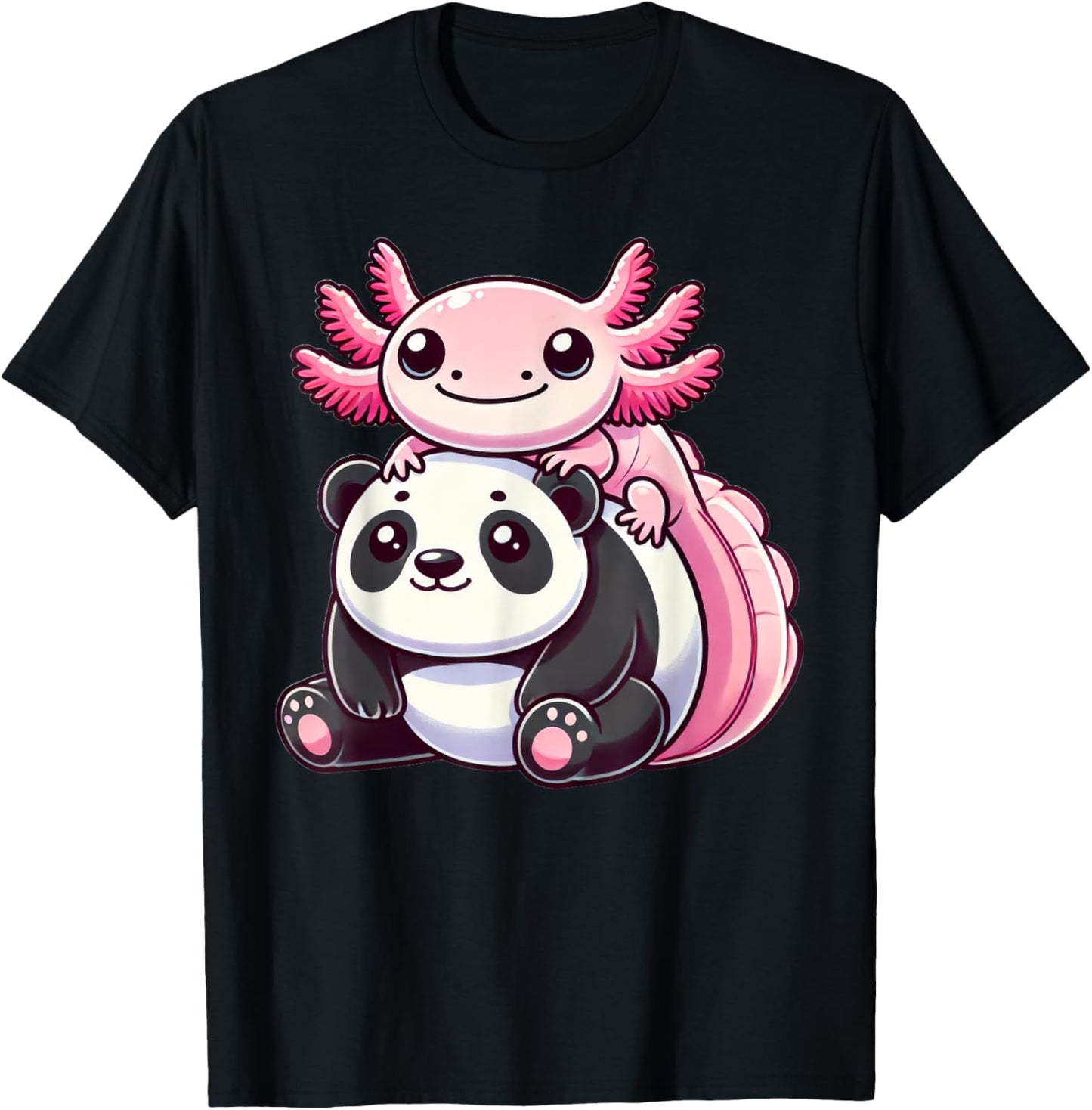 Anime Kawaii Axolotl Panda Bear T-Shirt