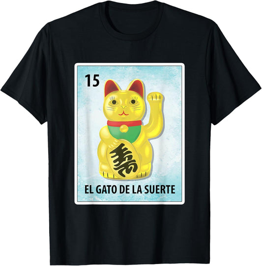 El Gato De La Suerte Mexican Lucky Cat Cards T-Shirt