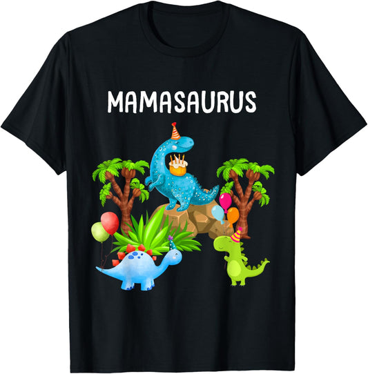 Mamasaurus Mom Dinosaur Birthday Cute T-Shirt