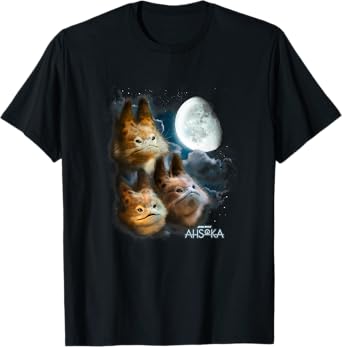 Star Wars: Ahsoka Loth-Cat Cloudy Galactic Trio Portrait T-Shirt