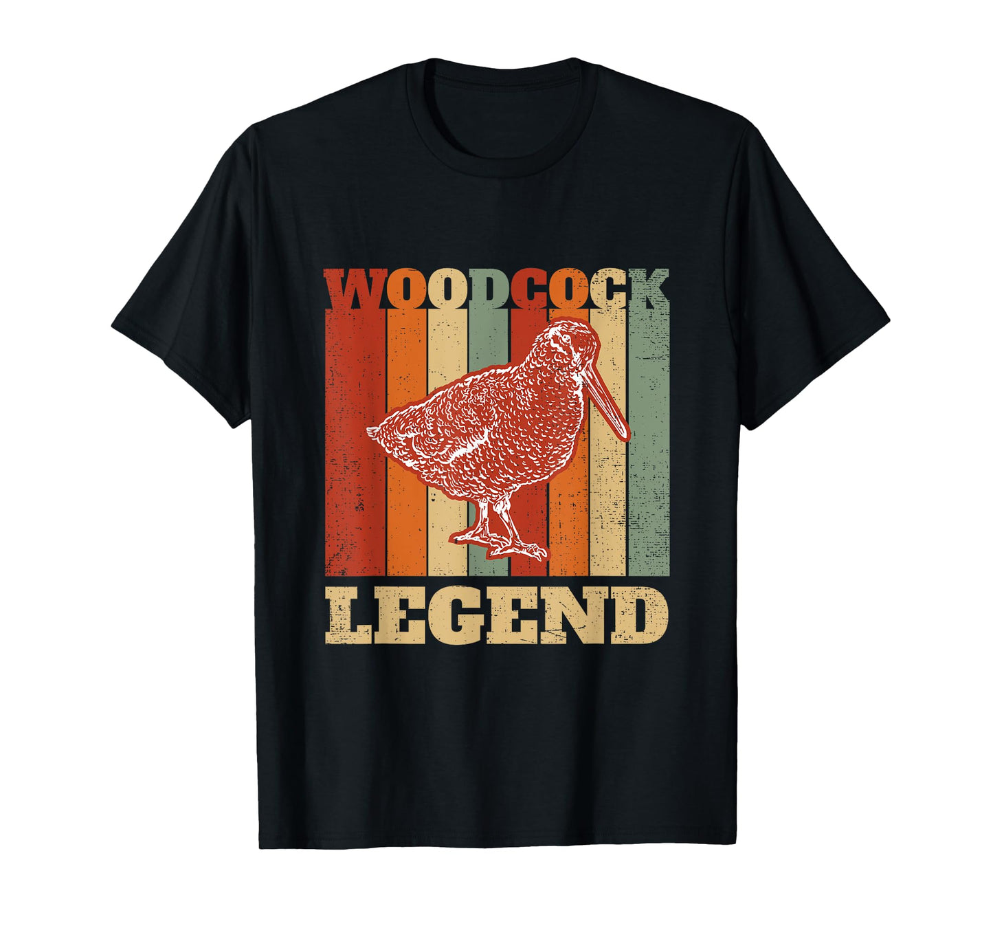 Woodcock Legend Vintage Retro Woodcock Bird Timberdoodle T-Shirt