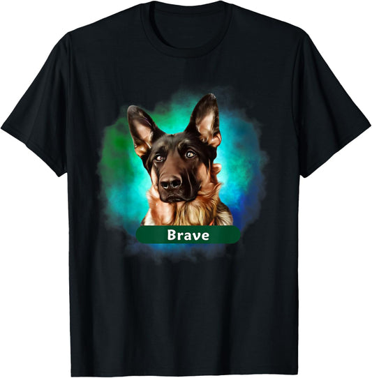 Brave German Shepherd - Dog Love T-Shirt