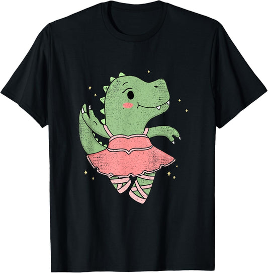 Dancing T-Rex Dinosaur Ballerina for Ballet Dancer Vintage T-Shirt
