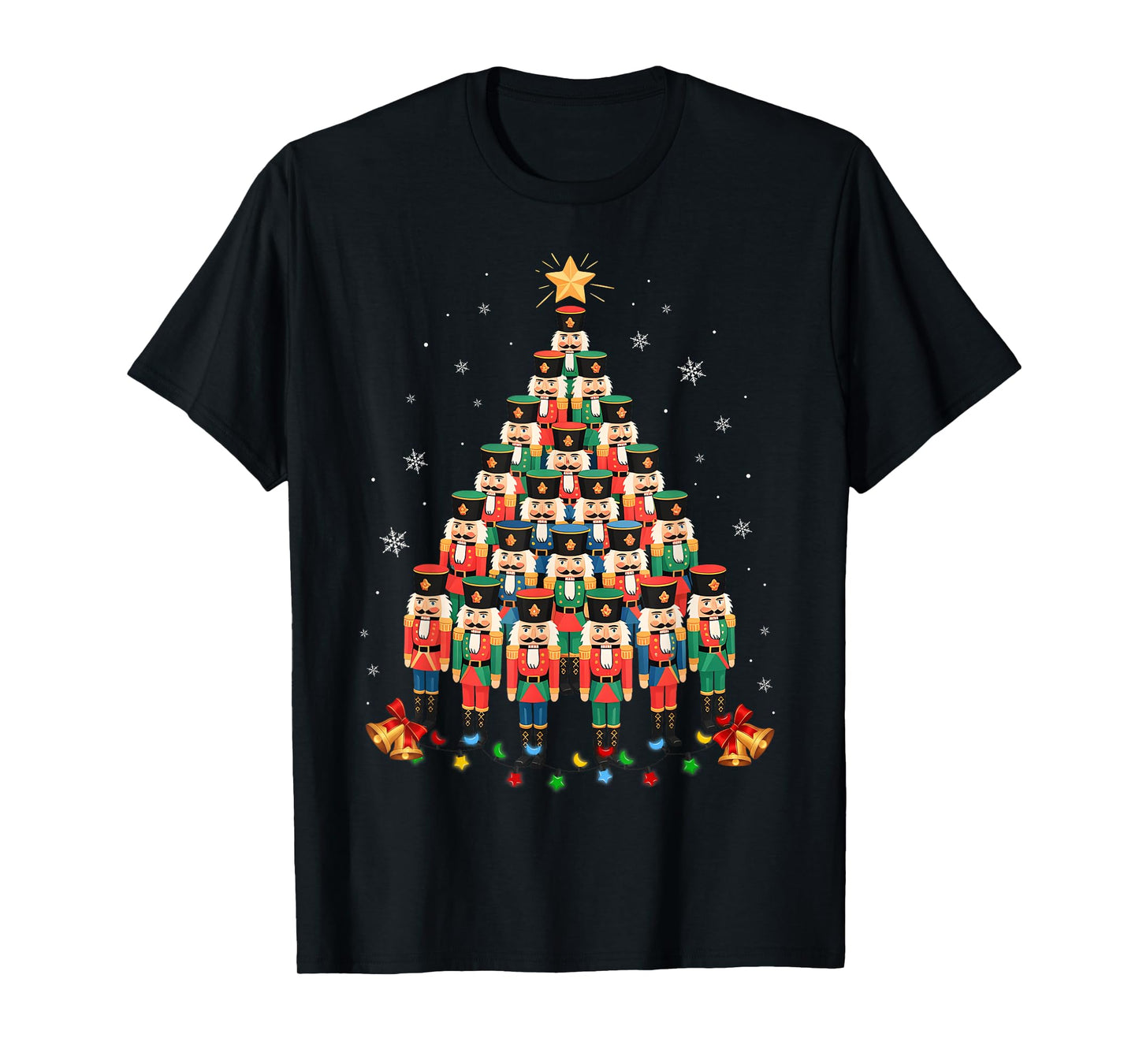 Funny Nutcracker Christmas Tree 2025 Xmas Men Women Kid T-Shirt