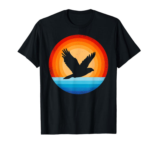 Hawk Retro Vintage 60s 70s Sunset Bird Lovers Men Women T-Shirt