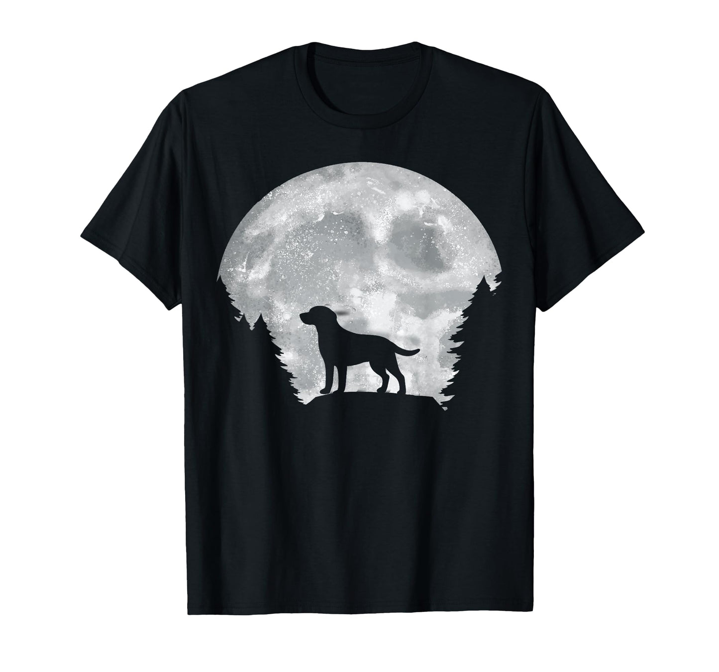 Labrador Retriever Dog at Moon Nature Lovers Halloween T-Shirt