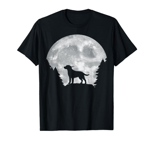 Labrador Retriever Dog at Moon Nature Lovers Halloween T-Shirt