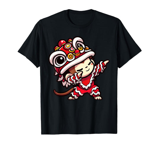 Chinese Lunar New Year 2025 - Dabbing Monkey Lion Dance T-Shirt